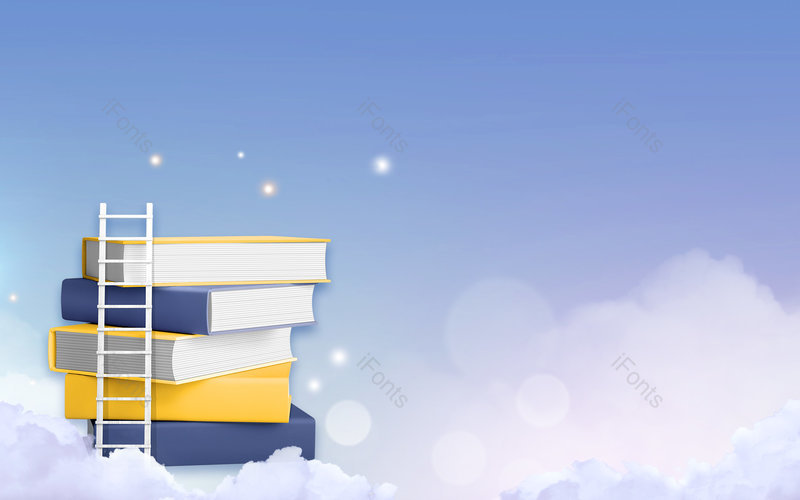 世界读书日卡通图书读书阅读书籍背景设计,插画/手绘图,插画/手绘图库,插画/手绘图下载,插画/手绘